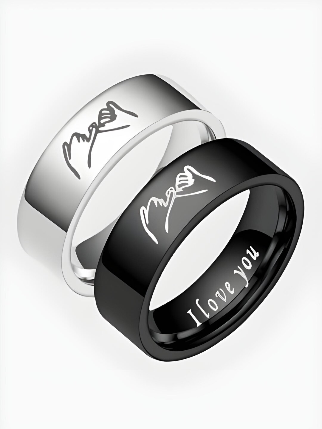 Кольцо, размер 19, черный — фото 1