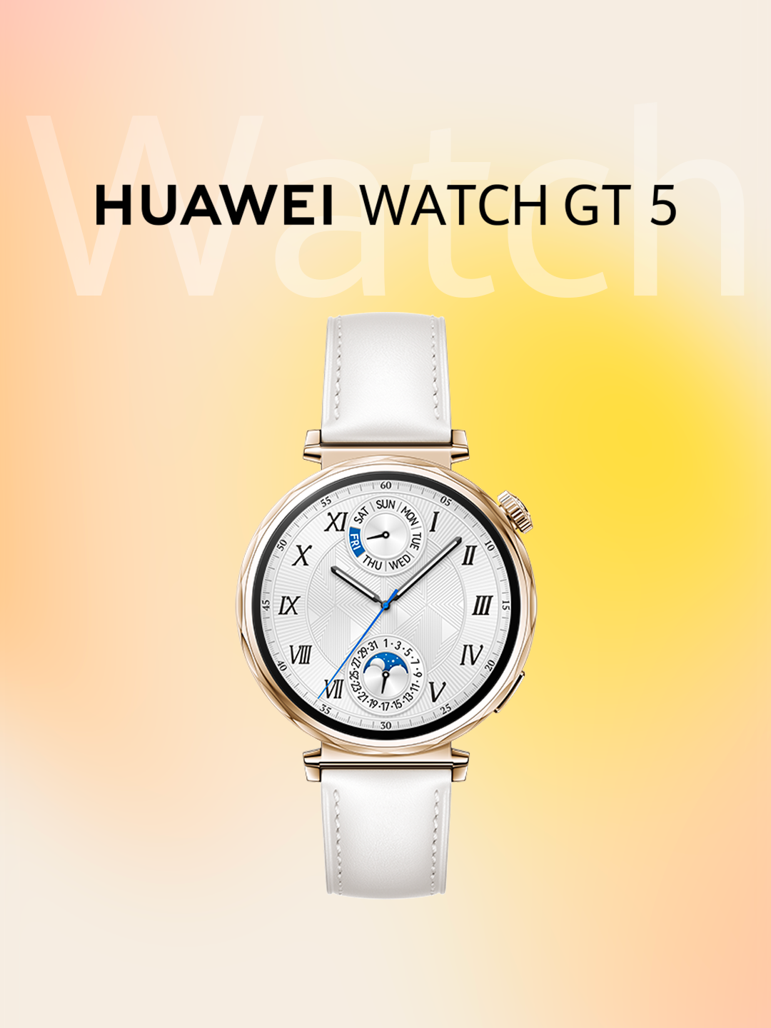 Смарт-часы HUAWEI Watch GT 5, 41 мм белый, спортивные часы, Bluetooth-звонки, Android/iOS, 7 дней работы