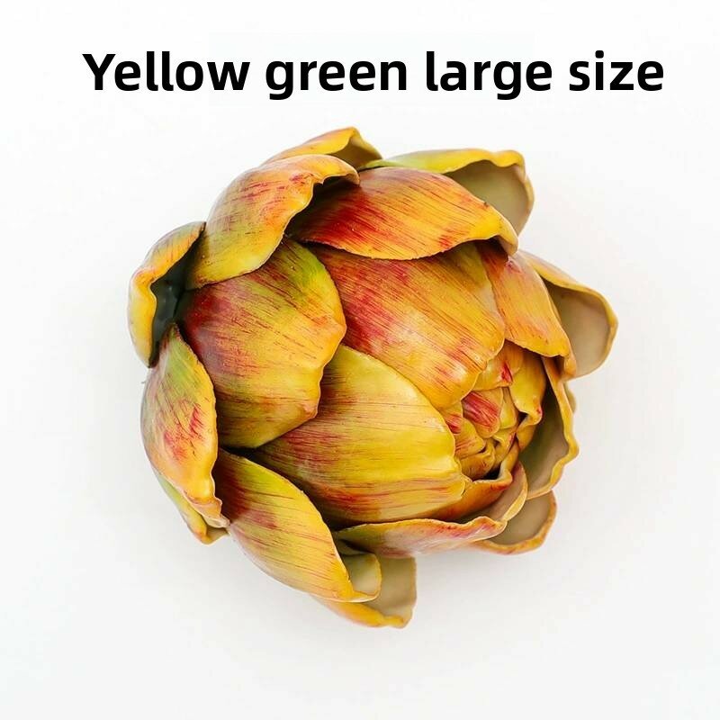 Искусственный артишок цинарa сколимус для украшения праздничного стола и свадебного центра желтый