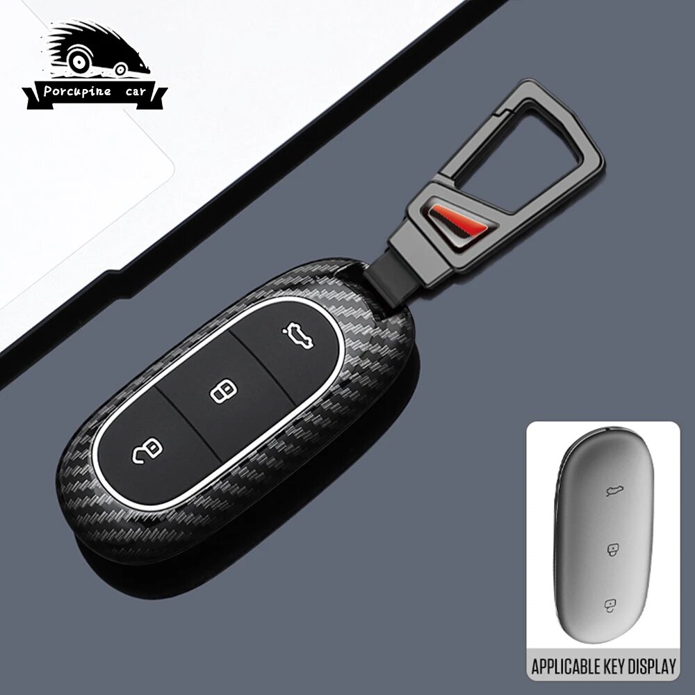 Чехол для автомобильного ключа из АБС-пластика из углеродного волокна защитный чехол-держатель для LEADING IDEAL LiXiang L9 L8 L7 MAX Li автомобильный брелок аксессуары pro black