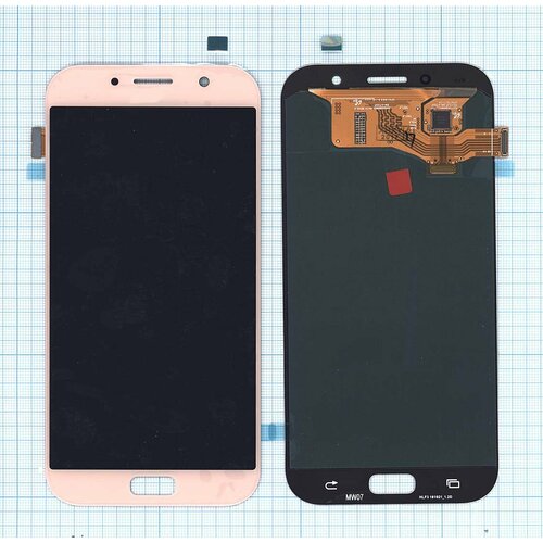 Модуль (матрица + тачскрин) для Samsung Galaxy A7 (2017) SM-A720F розовый защитное противоударное стекло mypads на samsung galaxy a7 2017 sm a720f с олеофобным покрытием