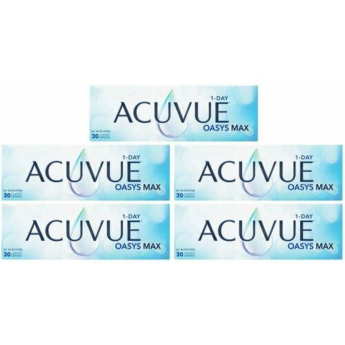 Контактные линзы ACUVUE OASYS MAX 1-Day, 30 шт., R 9, D -5,25, 5 уп.