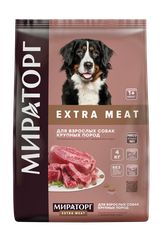 Сухой корм Мираторг EXTRA MEAT с говядиной Black Angus для собак крупных пород 4 кг