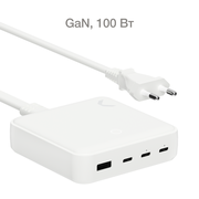 Быстрое зарядное устройство COMMO 100W Station Charger 3xUSB-C + 1xUSB-A, 100 Вт,  White