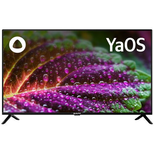 Телевизор BAFF 43Y FHD-R, диагональ 43 дюйма, FHD, Smart TV, YaOS, голосовое управление Алиса, Wi-Fi и Bluetooth