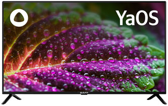 Телевизор BAFF 43Y FHD-R, диагональ 43 дюйма, FHD, Smart TV, Yandex, голосовое управление Алиса, Wi-Fi и Bluetooth