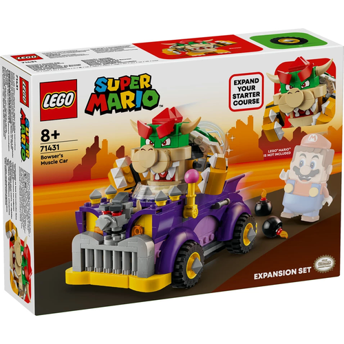 super mario pull back car Конструктор LEGO Super Mario 71431 Маслкар Баузера, 458 дет.