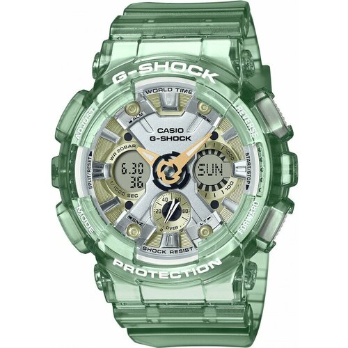 Наручные часы CASIO, зеленый, серебряный