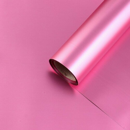 Пленка для цветов "Металл", розовый, 58 см х 5 м