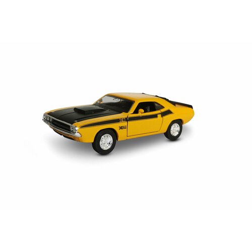 Машинка WELLY 1970 DODGECHALLENGER T/A Желтый / модель машины 1:38 с пружинным механизмом игрушка welly модель машины 1 38 с пруж мех dodge challenger t a 1970