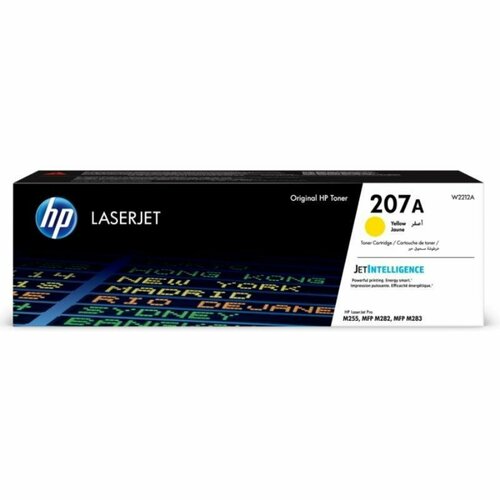 Картридж оригинальный HP 207A W2212A (1250 страниц) желтый картридж w2210a 207a для принтера hp color laserjet pro m255 pro mfp m282 pro m283