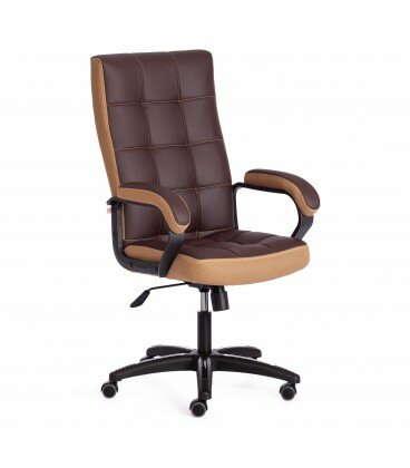 Кресло офисное TRENDY (22), кожзам/ткань, коричневый/бронзовый