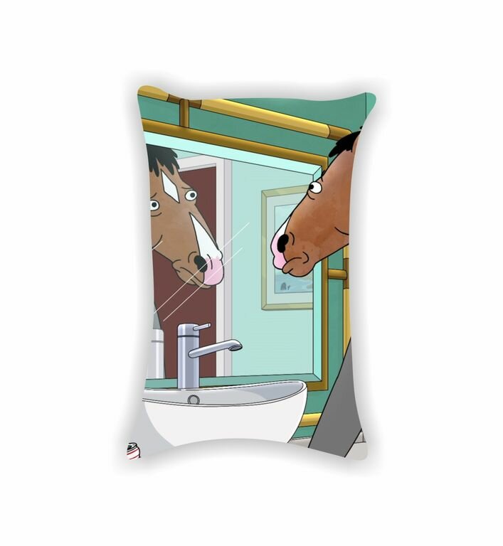 Подушка Конь БоДжек, BoJack Horseman №2, Картинка с двух сторон