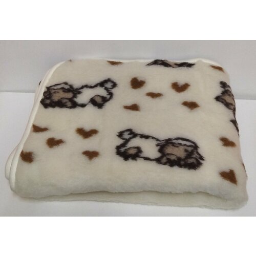 Детский плед из натуральной шерсти мериноса с рисунком 