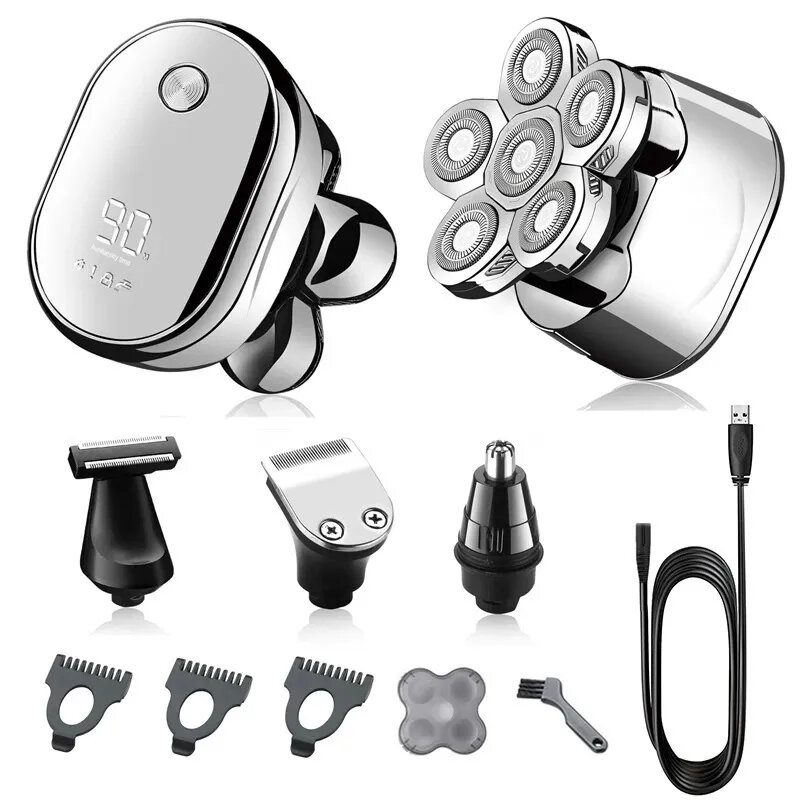 фото Электробритва 4в1 Cronier CR-869, Машинка для стрижки волос комплект 4в1