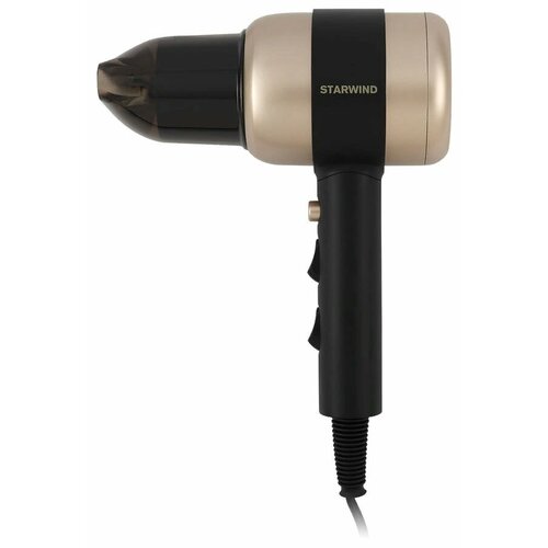 Фен StarWind SHD 7072 1800Вт черный и золотистый 159500₽