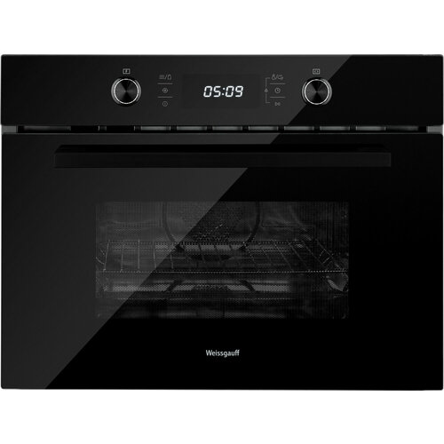 Электрический духовой шкаф Weissgauff OE 449 PDB Black Edition с СВЧ конвекцией 55 см 3 года гарантии 5249000₽