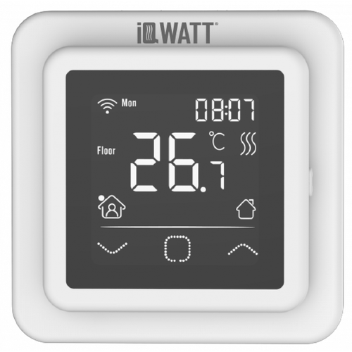 Терморегулятор IQWATT Smart Heat Wi-Fi белый термопласт