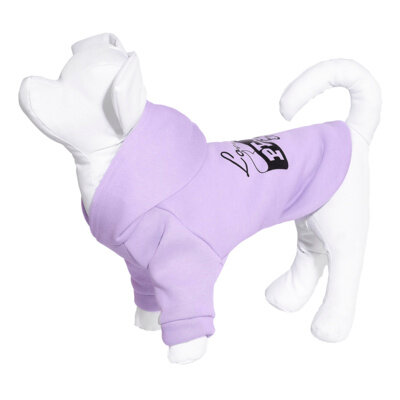 Yami-Yami одежда Толстовка для собаки с капюшоном, сиреневая, L (спинка 29 см), лн26ос, 0,1 кг