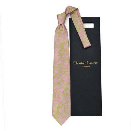 Галстук Christian Lacroix, розовый галстук christian lacroix натуральный шелк широкий для мужчин желтый