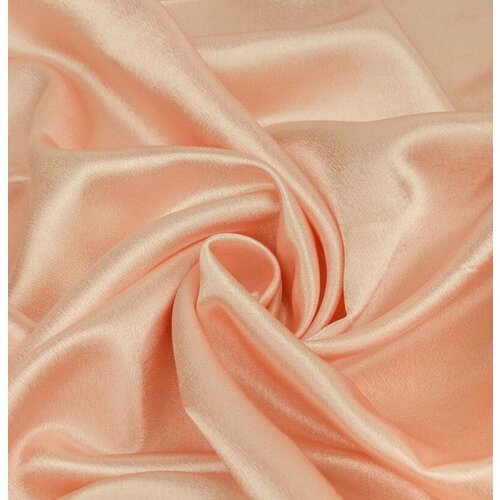 Ткань креп-сатин персиковый. Готовый отрез 5*1,5м