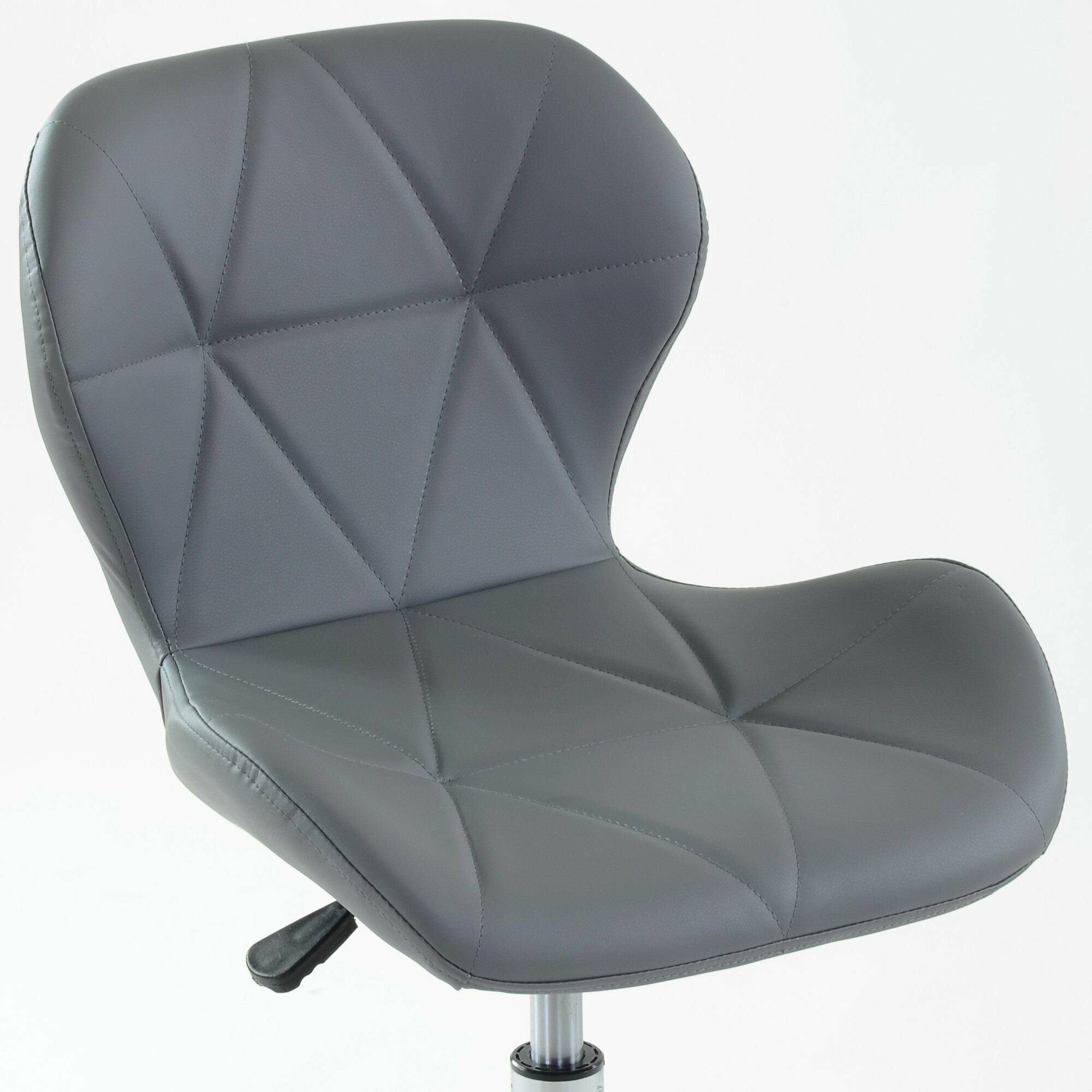 Стул N-142 Perfecto Roll STOOL MARKET серый, экокожа, металл, мягкое сиденье, без подлокотников — фото 1