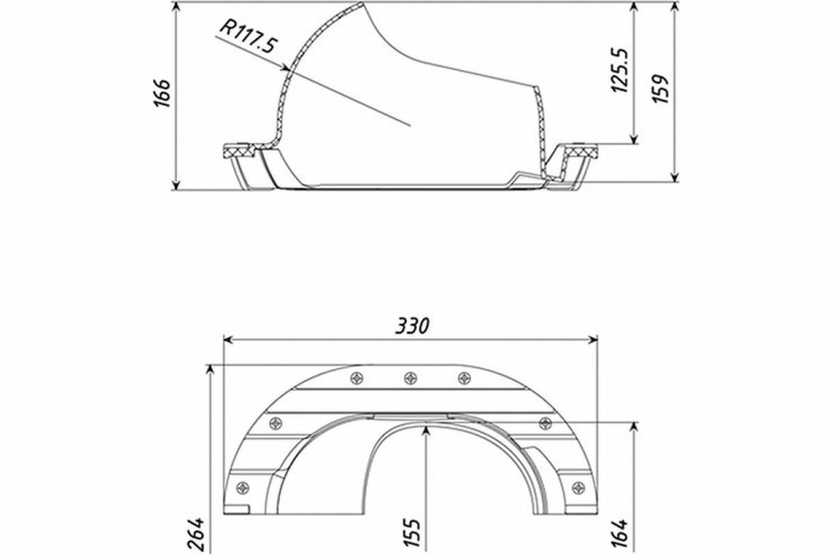 Проходной элемент Татполимер ТP-87/N (коричневый) 49993 - фотография № 2