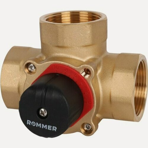 Изображение товара Трехходовой ходовой смесительный клапан Rommer , 1 1/2 KVs 25. RVM-0003-025040