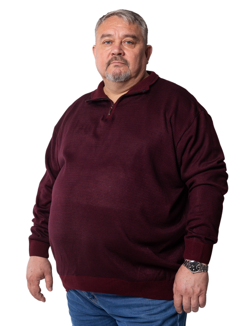 Джемпер Turhan, размер 6 XL, бордовый