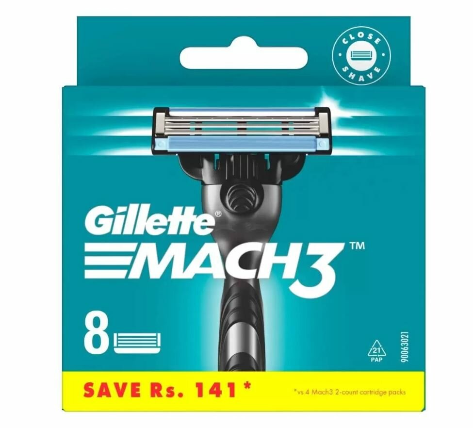 Сменные кассеты Gillette Mach 3 Men's Shaving Blades 8 шт