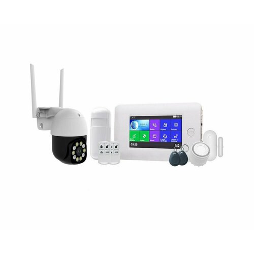 GSM Wi-Fi сигнализация для дачи с уличной камерой Страж Галактика-GSM и HDcom 0110-ASW5-8GS (O45071BE) - система сигнализации для дома с сиреной gsm система автоматической сигнализации страж мод сенсор gsm s16806vip для гаража магазина и офиса двусторонняя связь