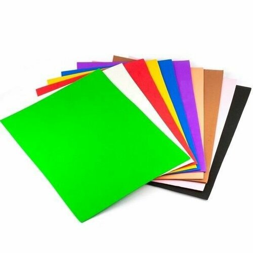 Фоамиран (Пластичная замша) 10 цветов 10 листов А3 2мм (17282)