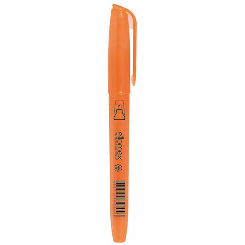 Маркер флюорисцентный Attomex 1-4мм скошенный оранжевый арт.5045812. Количество в наборе 24 шт.