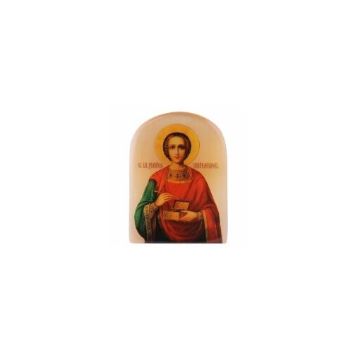 Икона на подставке Пантелеимон #140719 икона именная финифть в багете пантелеимон 76568