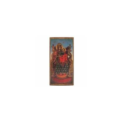 Икона Богородица 12х6 Б-58 прямая печать по левкасу, золочение #148307
