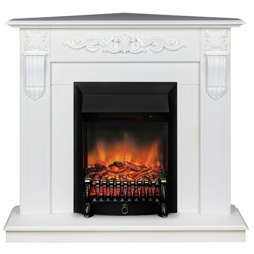 Электрокамин RealFlame DOMINICA CORNER STD/EUG WTM-F511 с очагом Fobos Lux Black (пульт)