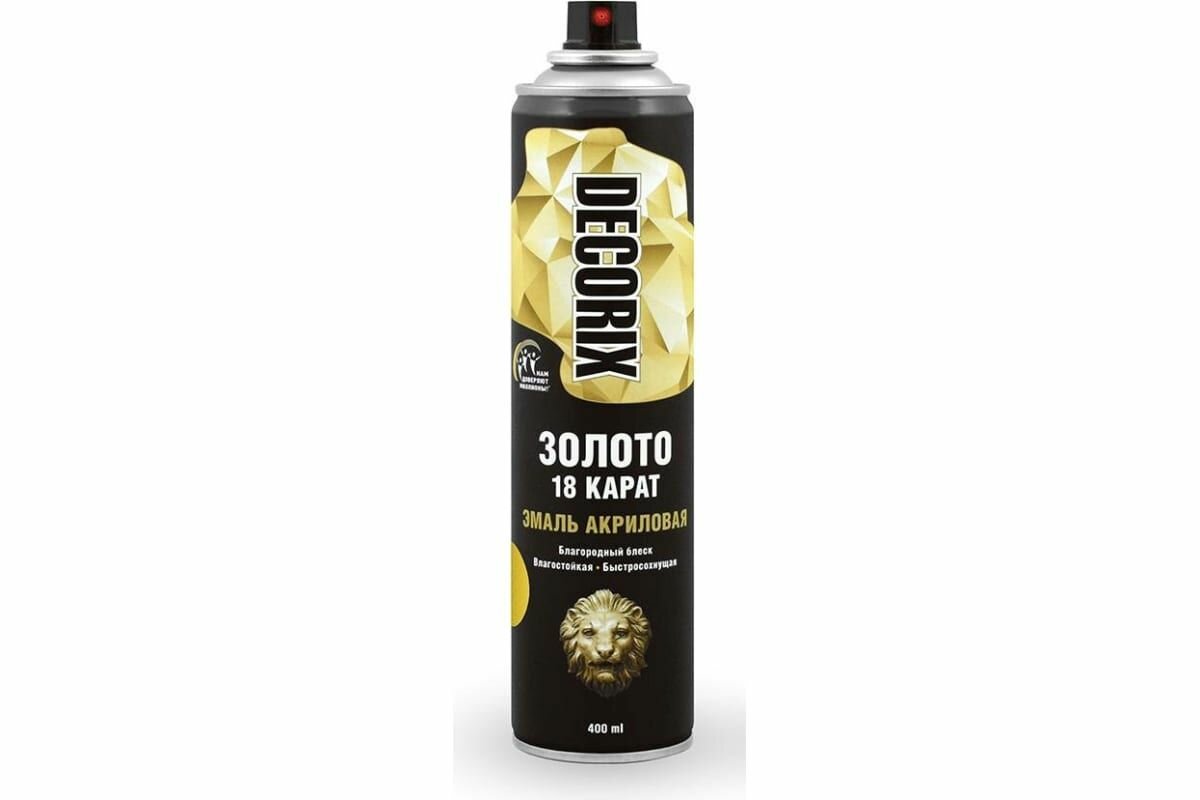 Краска-спрей Золото 18 Карат 400мл DECORIX - Артикул 0149-88 DX