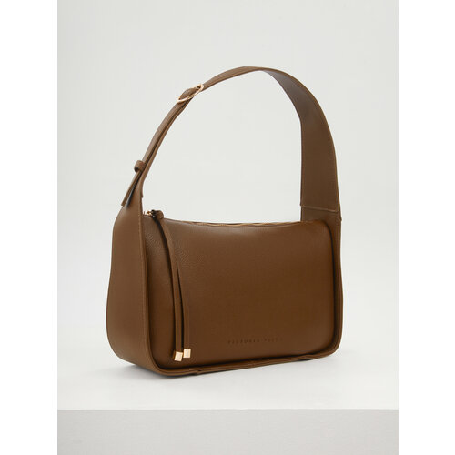 фото Сумка багет vittoria vicci 2-23-2-0-0-9141_коричневый_one_size, фактура зернистая, коричневый