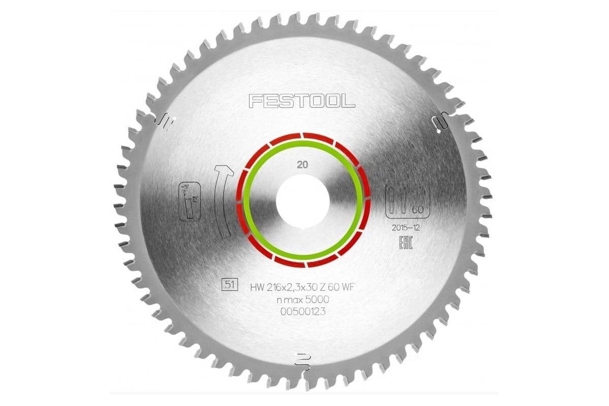 Пильный диск Festool 216x23x30 WZ/FA60 500123