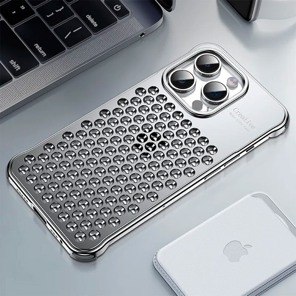 Алюминиевый чехол UV-Glass для Apple iPhone 15 Pro Max — фото 1