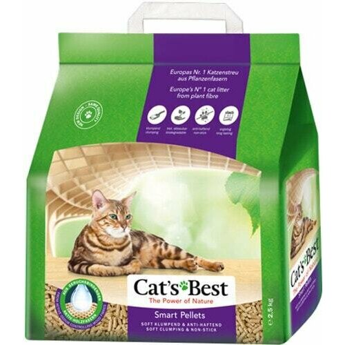 Наполнитель для кошачьего туалета Cats Best Smart Pellets древесный 2.5кг 1 шт