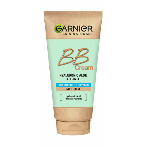 BB-крем для смешанной и жирной кожи лица Натурально-бежевый Garnier ВB Сream Hyaluronic Aloe All-in-1 уход за лицом garnier bb крем секрет совершенства увлажняющий spf 15