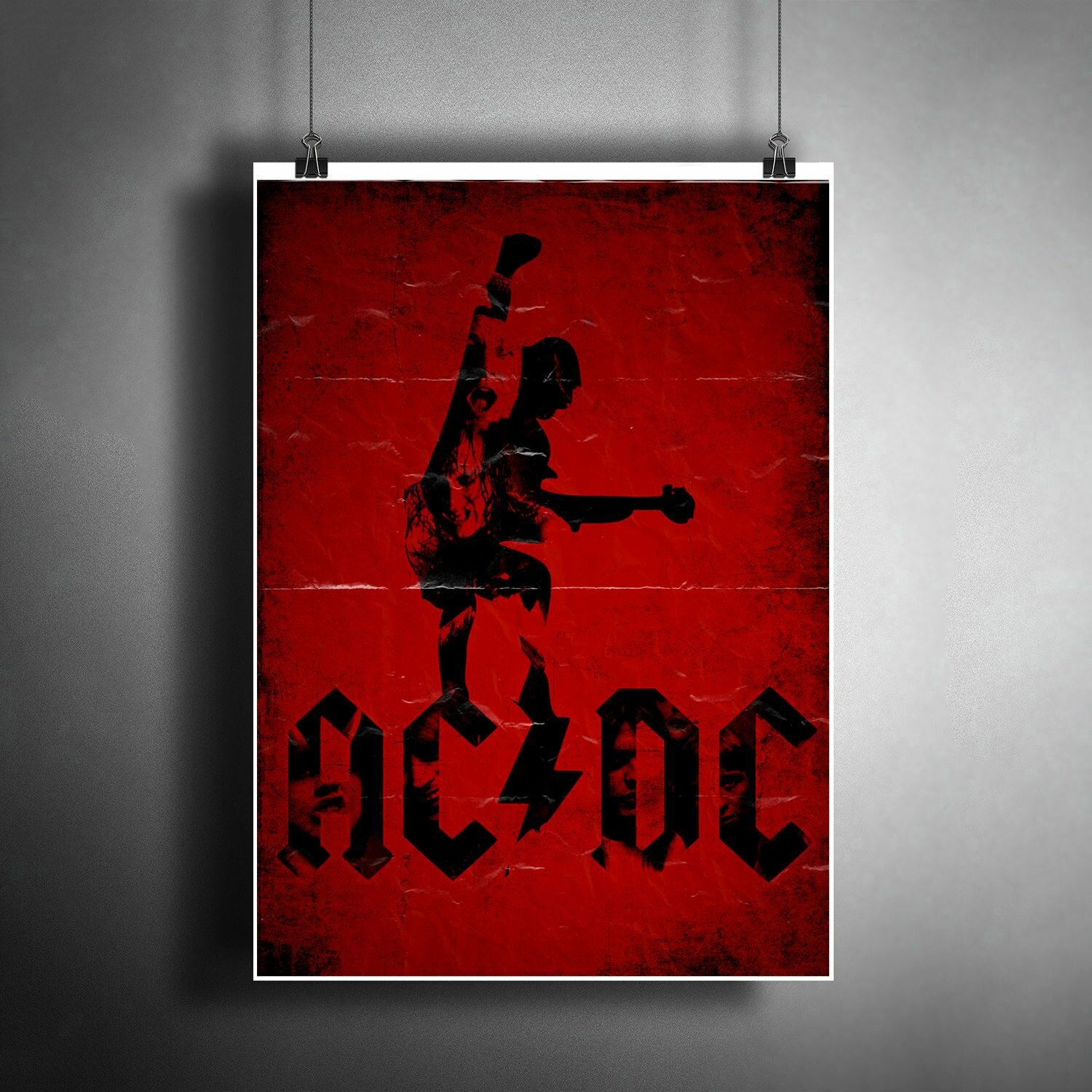 Постер плакат для интерьера "Музыка: Австралийская рок-группа AC/DC" / Декор дома, офиса, комнаты, квартиры, детской A3 (297 x 420 мм)