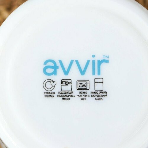 Кружка Avvir «Чайная», 320 мл, стеклокерамика, цвет белый (комплект из 6 шт)