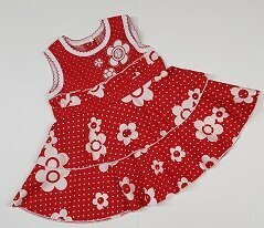 Платье ПАПА МАМА, размер 30/104-110, красный, фиолетовый