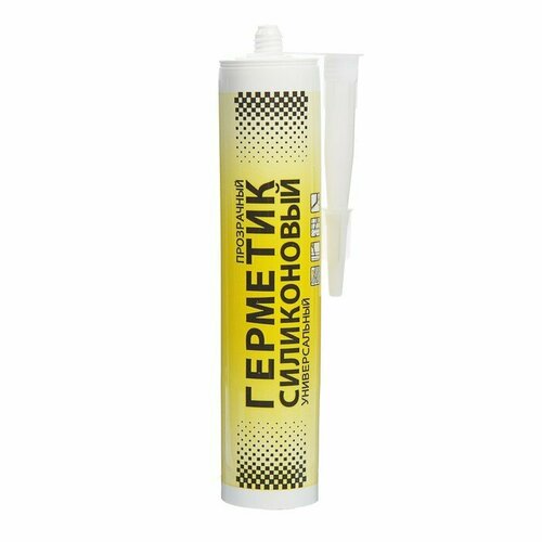 Герметик силиконовый, универсальный, прозрачный, 260 мл (комплект из 4 шт)
