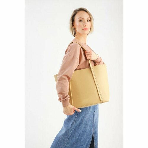 фото Сумка шоппер , бежевый нет бренда