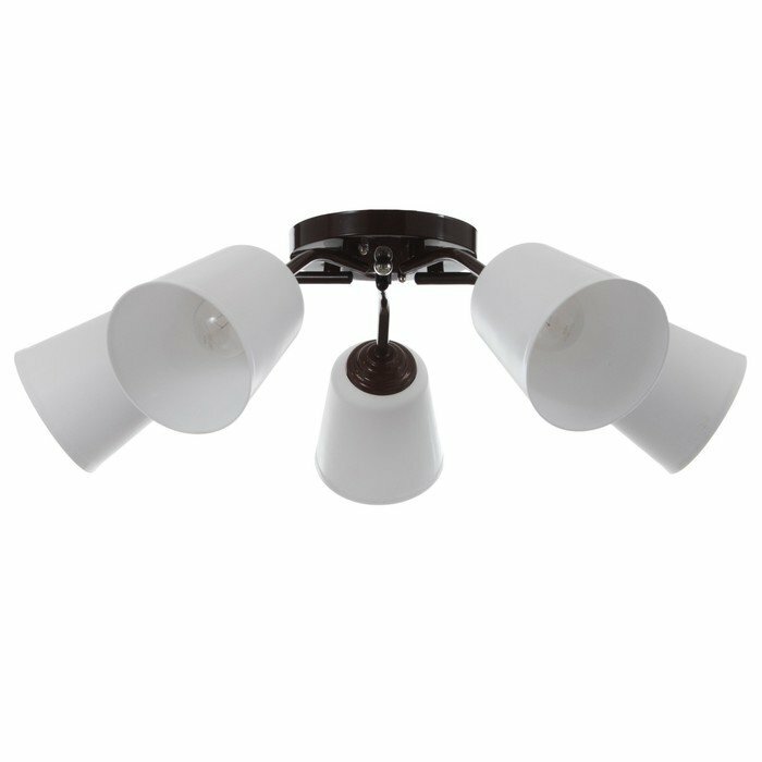 фото Люстра "Онлайн" (цилиндр) 5х15Вт Е27 модель: BR 00220 венге/белый