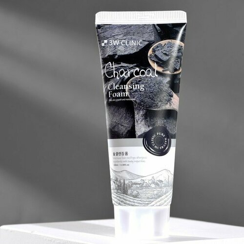 Глубоко очищающая пенка для сужения пор 3W CLINIC Charcoal Cleansing Foam с древесным углём, 100 мл (комплект из 4 шт) глубоко очищающая пенка для сужения пор 3w clinic charcoal cleansing foam с древесным углём 100 мл