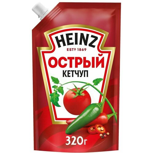 Кетчуп Heinz Острый 320г 1шт